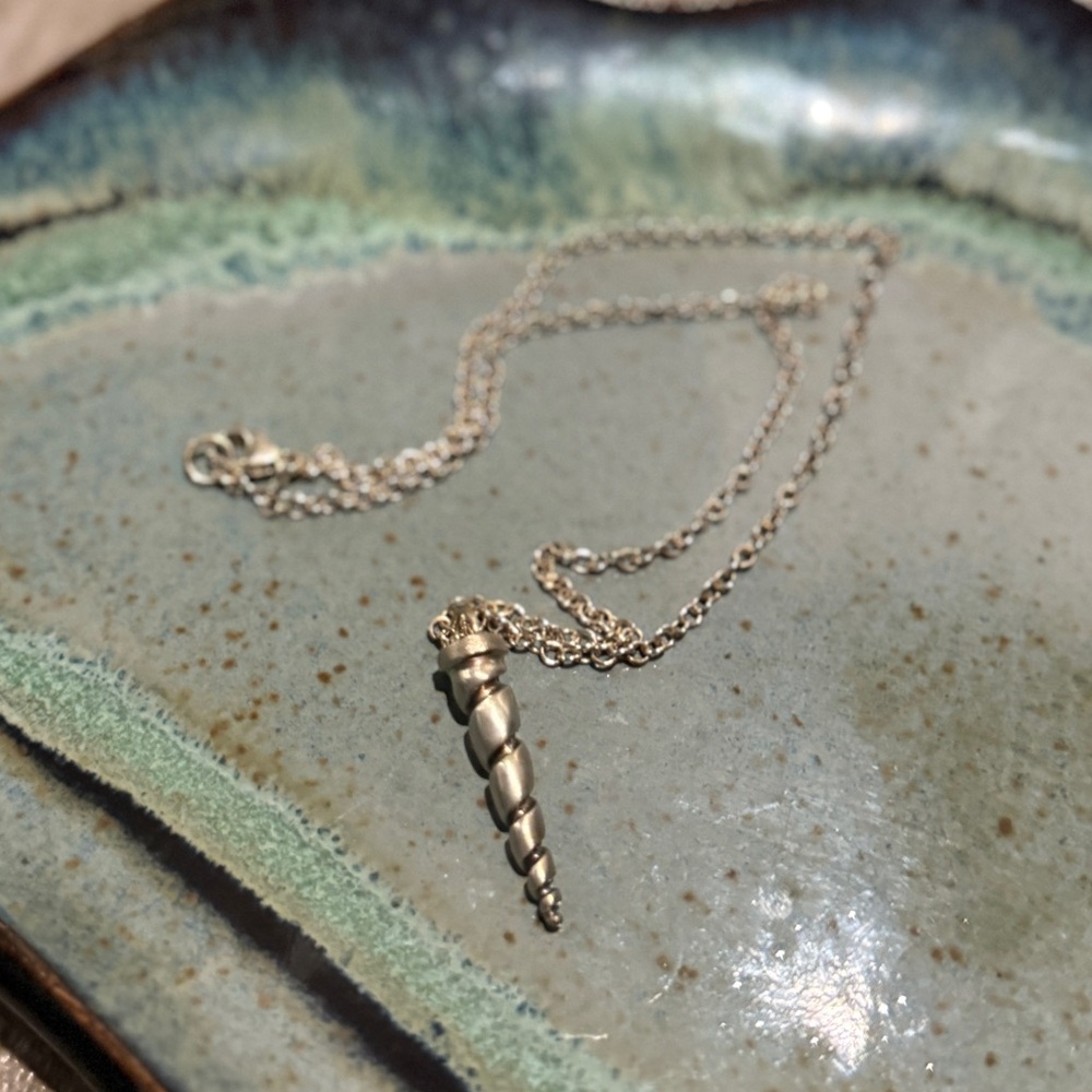 Lucius Willow and Wanderlust Sterling Silver Unicorn Horn Pendant Necklace 18”